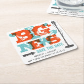 Druk op Big News Save the Date Onderzetters (Schuin)