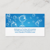 Druk op Blauwe Bubble Visitekaartje (Achterkant)