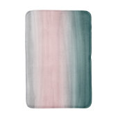 Druk op Blauwgroen zwarte grijze Waterverf Abstrac Badmat (Voorkant Verticaal)