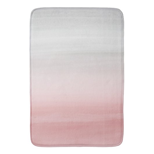 Druk op Blush Grey Waterverf Abstract #1 Badmat (Voorkant Verticaal)