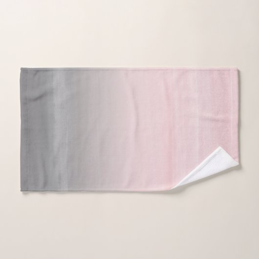 Druk op Blush Grey Waterverf Abstract #4 Bad Handdoek (Handdoek)