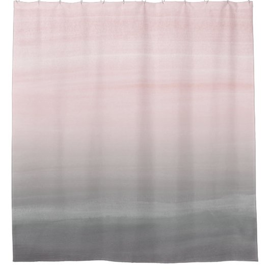 Druk op Blush Grey Waterverf Abstract #4 Douchegordijn (Voorkant)