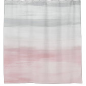 Druk op Blush Grey Waterverf Abstract #5 #art Douchegordijn (Voorkant)