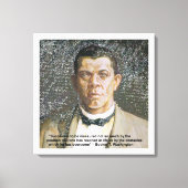 Druk op Booker T Washington & Success Quote Canvas (Voorkant)