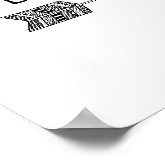 Druk op Brave Arrow Neursery Poster (Hoek)