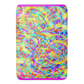 Druk op Bright Neon Patronen Badmat (Voorkant Verticaal)