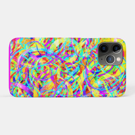 Druk op Bright Neon Patronen Case-Mate iPhone Case (Achterkant (horizontaal))