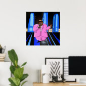 Druk op "C-Lo Pink" door Kev Moore Poster (Thuiskantoor)