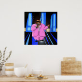 Druk op "C-Lo Pink" door Kev Moore Poster (Keuken)