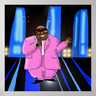 Druk op "C-Lo Pink" door Kev Moore Poster