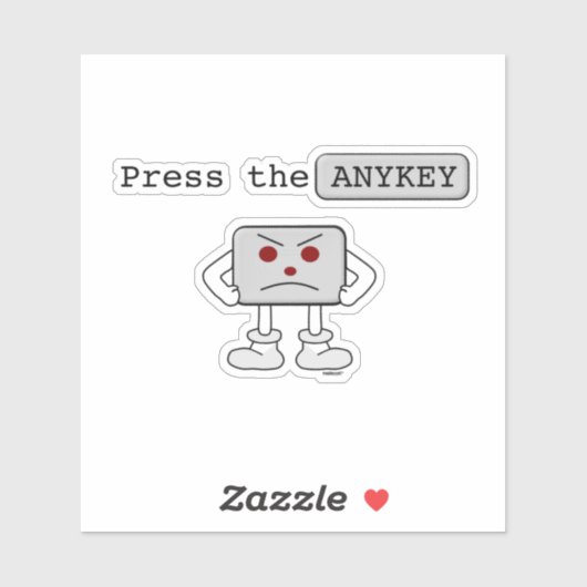 Druk op de ANYKEY Sticker (Vel)