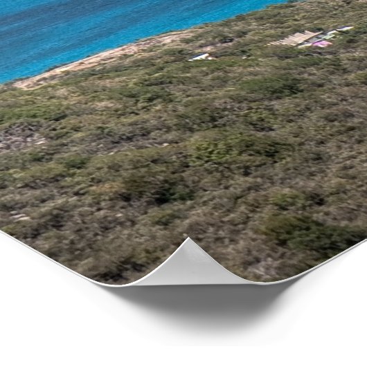 Druk op de baai van de Maagdeneilanden Poster (Hoek)