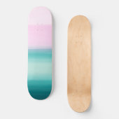 Druk op de Blauwgroen Roze Waterverf van Seafoam A Persoonlijk Skateboard (Voorkant)