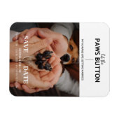 Druk op de Button Paws Save the Date Flexible Magn Magneet (Horizontaal)