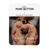 Druk op de Button Paws Save the Date Flexible Magn Magneet (Verticaal)