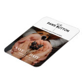 Druk op de Button Paws Save the Date Flexible Magn Magneet (Linkerzijde)