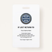 Druk op de kolom Rode grijze strepen Badge (Achterkant)