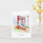 Druk op de muur met de hardloopkaart kaart (Gele Bloem)