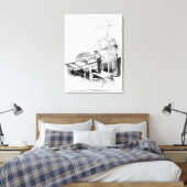 Druk op de pers canvas afdruk (Insitu (Slaapkamer))