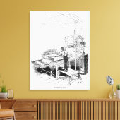 Druk op de pers canvas afdruk (Insitu (Woonkamer))