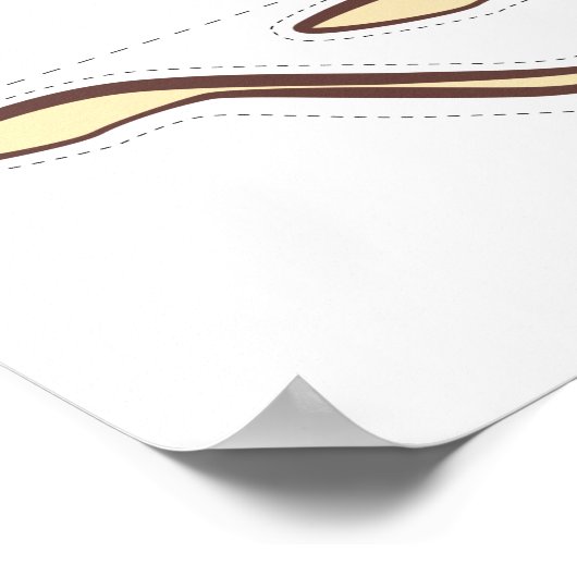 Druk op de Tail op de Giraffe Poster (Hoek)