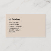 Druk op de wasmachine Professionele reiniging Visitekaartje (Achterkant)