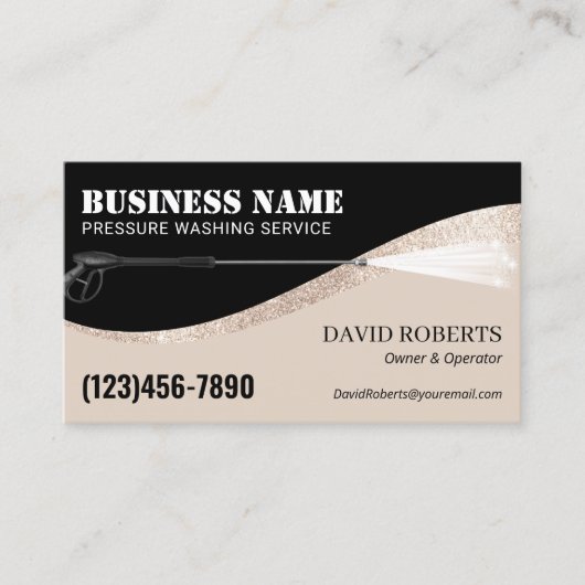 Druk op de wasmachine Professionele reiniging Visitekaartje (Voorkant)