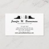 Druk op Eemand White Sport Gym Shoes af Visitekaartje (Achterkant)