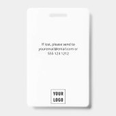 Druk op Eenvoudige bedrijffoto-ID Badge (Achterkant)