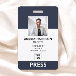 Druk op Eenvoudige bedrijffoto-ID Badge