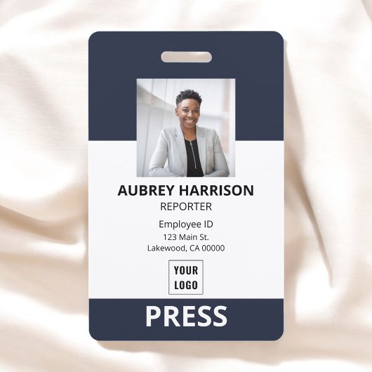 Druk op Eenvoudige bedrijffoto-ID Badge