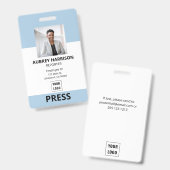 Druk op Eenvoudige bedrijffoto-ID Badge (Voor- en achterkant)