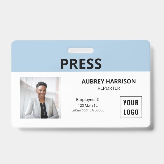 Druk op Eenvoudige foto-id Badge (Voorkant)