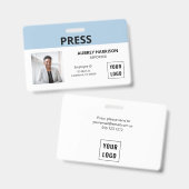 Druk op Eenvoudige foto-id Badge (Voor- en achterkant)