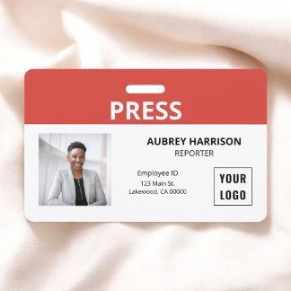 Druk op Eenvoudige foto-ID Badge