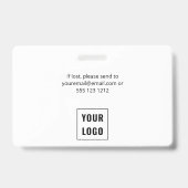 Druk op Eenvoudige foto-ID Badge (Achterkant)