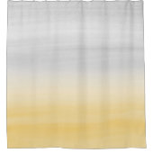 Druk op Gele Grijs Waterverf Abstract #1 Douchegordijn (Voorkant)