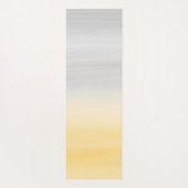 Druk op Gele Grijs Waterverf Abstract #1 Yogamat (Achterkant)