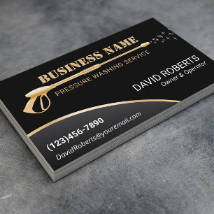 Druk op Gold Power Washer House Cleaning Visitekaartje