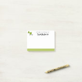 Druk op het bureau van de aangepaste naam op de dr post-it® notes (Op bureau)