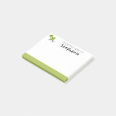 Druk op het bureau van de aangepaste naam op de dr post-it® notes (Schuin)