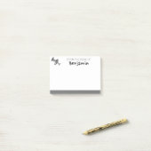 Druk op het bureau van de aangepaste naam op de dr post-it® notes (Op bureau)