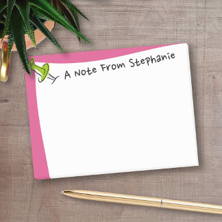 Druk op het bureau van de aangepaste naam op de dr post-it® notes