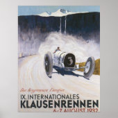 druk op het Poster van racewagens (Voorkant)