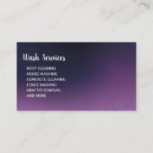 Druk op het wassen van diep Paars wasgoed Visitekaartje (Achterkant)