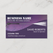 Druk op het wassen van diep Paars wasgoed Visitekaartje (Voorkant)