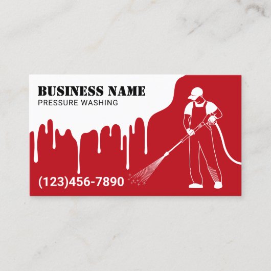 Druk op het wassen van Red Professional Visitekaartje (Voorkant)