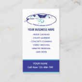 Druk op het wassen van water De wasmachine reinige Visitekaartje (Voorkant)