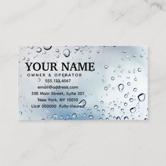 Druk op het wassen van water De wasmachine reinige Visitekaartje (Achterkant)