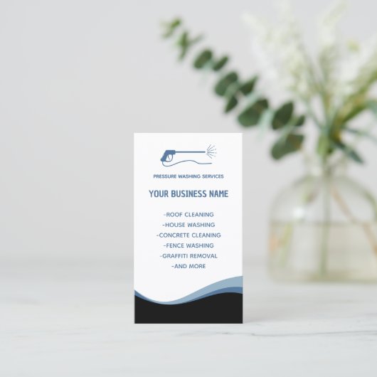 Druk op het wassen van water De wasmachine reinige Visitekaartje (Staand voorkant)